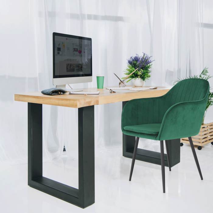 Fotoliu de design, catifea Velvet smarald, ZIRKON [5]