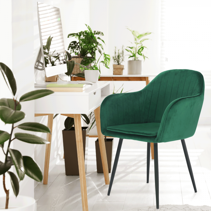 Fotoliu de design, catifea Velvet smarald, ZIRKON [6]
