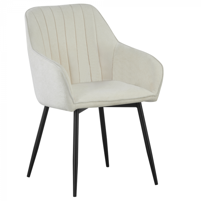 Fotoliu de design, crem/negru, VAJRO [1]