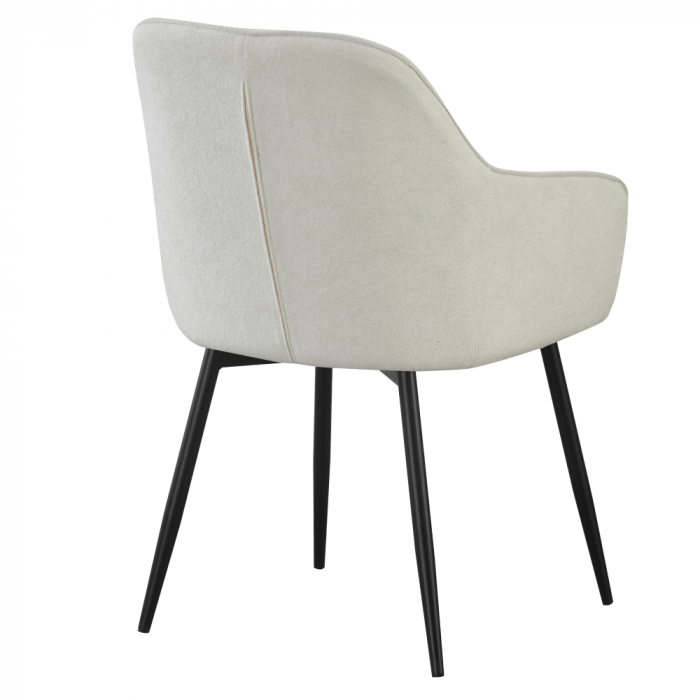 Fotoliu de design, crem/negru, VAJRO [4]