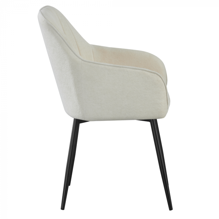 Fotoliu de design, crem/negru, VAJRO [3]