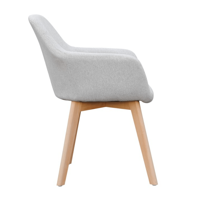 Fotoliu de design, gri deschis/fag, CLORIN [4]