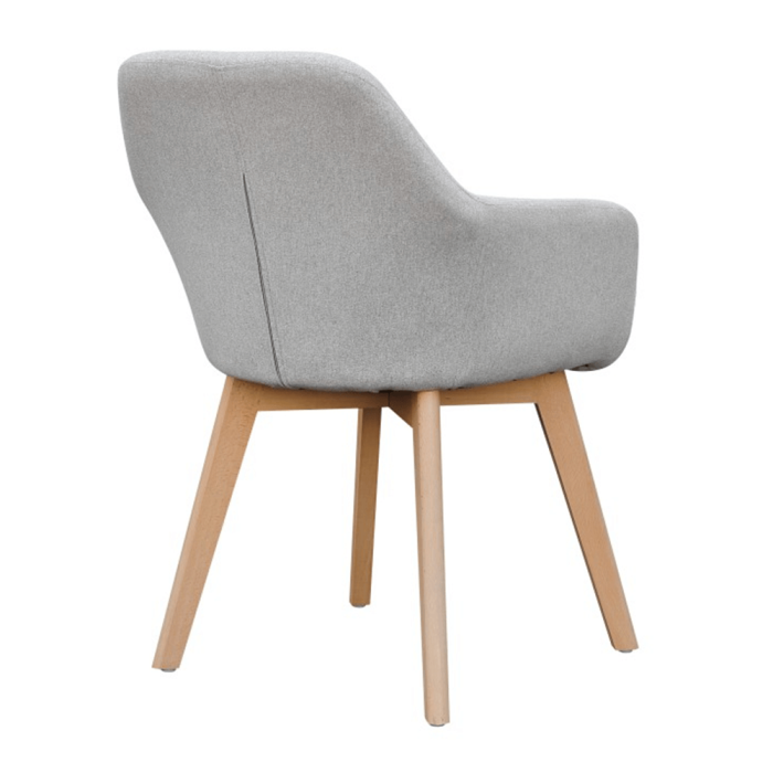 Fotoliu de design, gri deschis/fag, CLORIN [5]