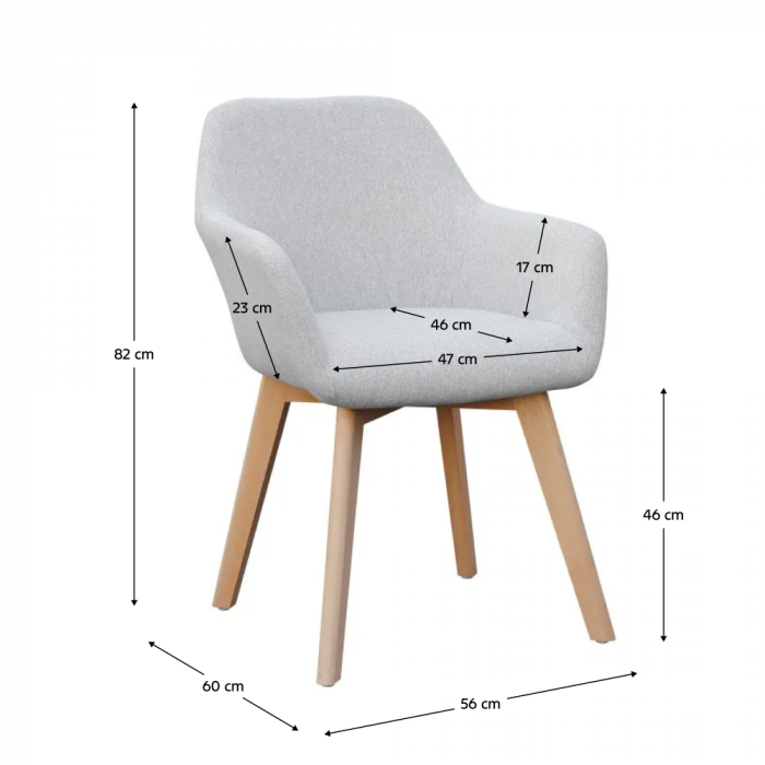 Fotoliu de design, gri deschis/fag, CLORIN NEW [2]