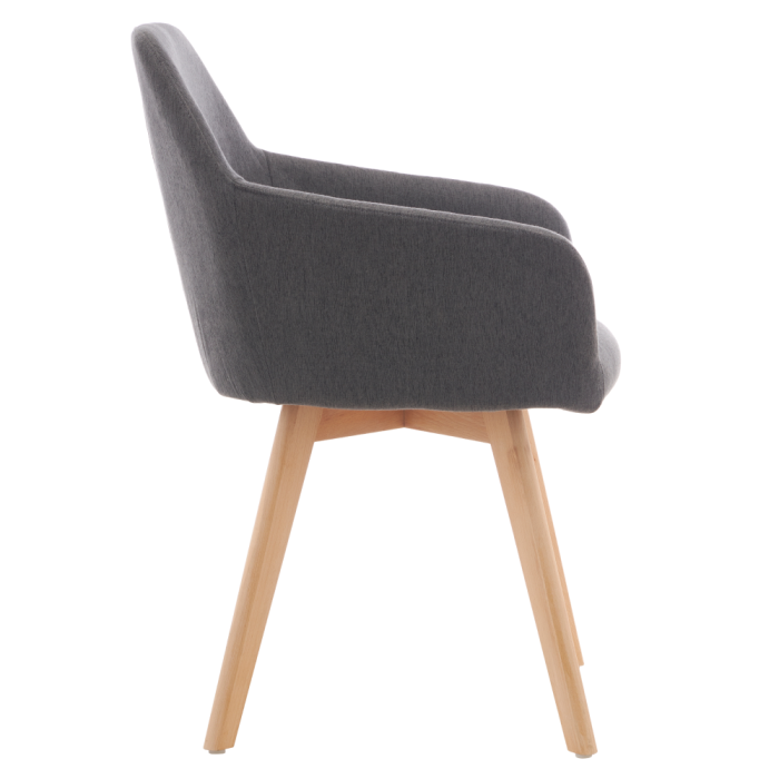 Fotoliu de design, gri închis/fag, CLORIN 2 NEW [10]