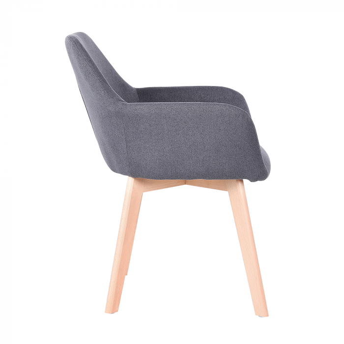 Fotoliu de design, gri închis/fag, CLORIN NEW [3]
