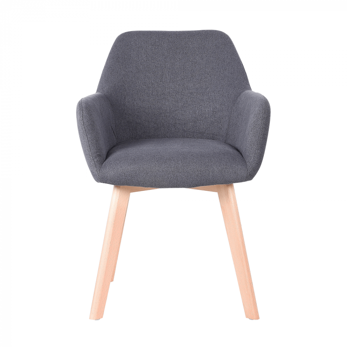 Fotoliu de design, gri închis/fag, CLORIN NEW [2]