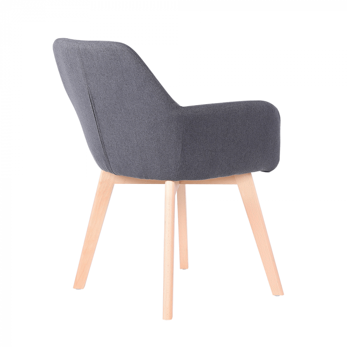 Fotoliu de design, gri închis/fag, CLORIN NEW [4]