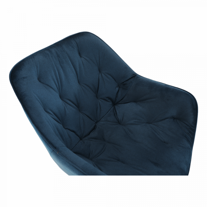 Fotoliu de design, material textil Velvet albastru, FEDRIS [15]