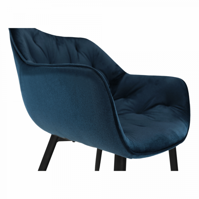 Fotoliu de design, material textil Velvet albastru, FEDRIS [17]