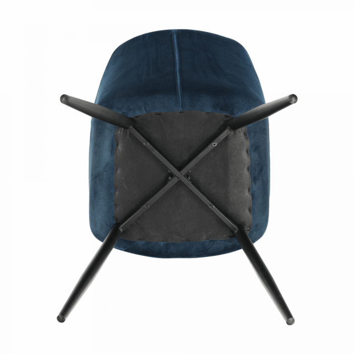 Fotoliu de design, material textil Velvet albastru, FEDRIS [16]