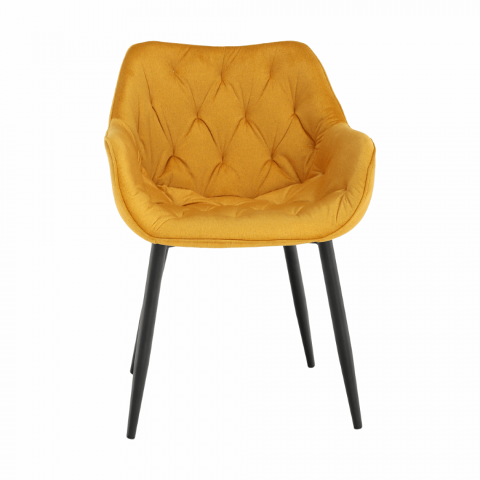 Fotoliu de design, material textil Velvet galben, FEDRIS [7]
