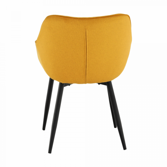Fotoliu de design, material textil Velvet galben, FEDRIS [6]