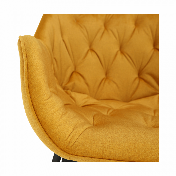 Fotoliu de design, material textil Velvet galben, FEDRIS [12]