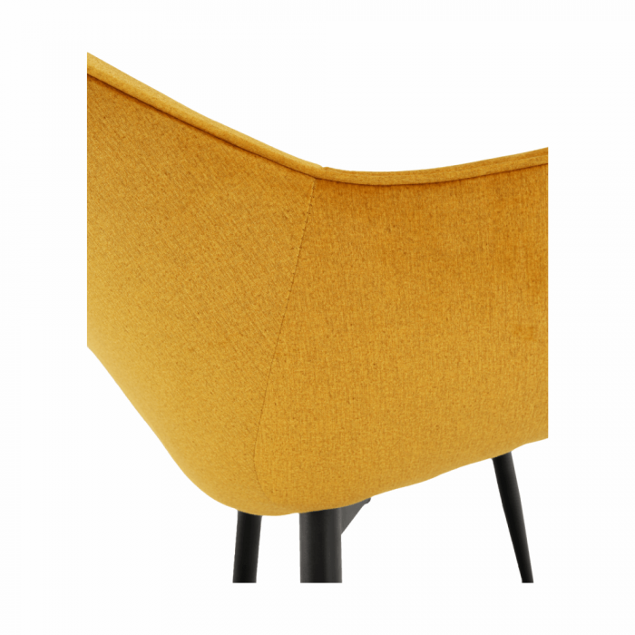 Fotoliu de design, material textil Velvet galben, FEDRIS [2]