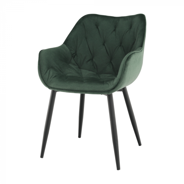 Fotoliu de design, material textil Velvet verde, FEDRIS [2]
