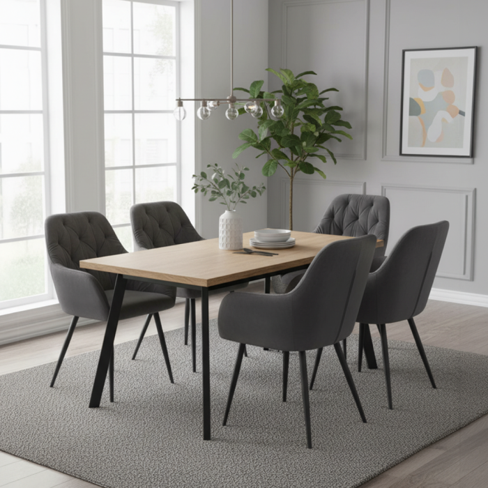 Fotoliu de design, material Velvet gri închis, VERIO NEW [5]