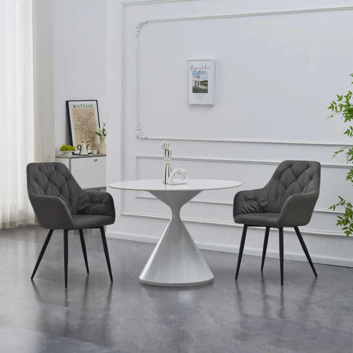 Fotoliu de design, material Velvet gri închis, VERIO NEW [2]