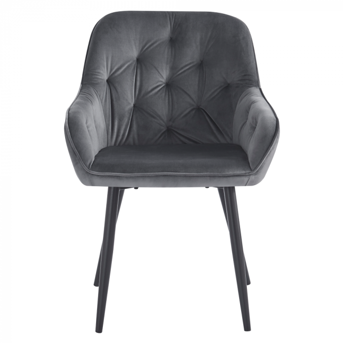 Fotoliu de design, material Velvet gri, VERIO [2]