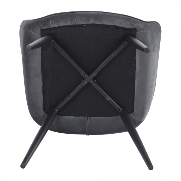 Fotoliu de design, material Velvet gri, VERIO [5]