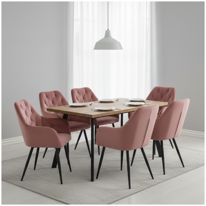 Fotoliu de design, material Velvet roz închis, VERIO NEW [4]