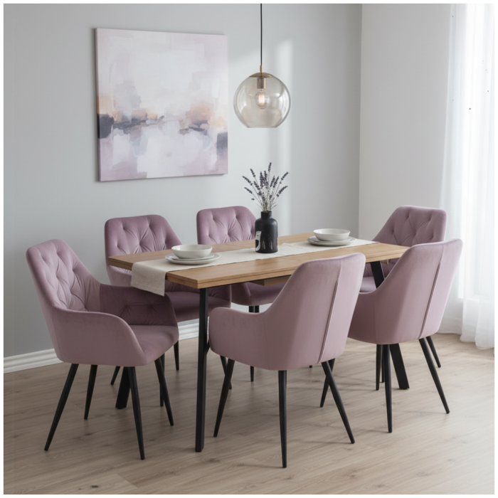 Fotoliu de design, material Velvet roz, VERIO NEW [3]