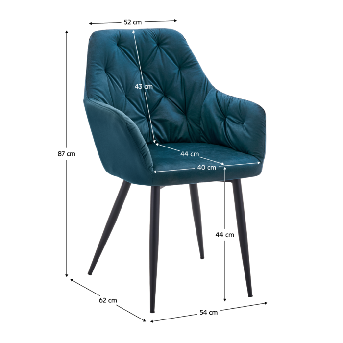 Fotoliu de design, material Velvet turcoaz, VERIO NEW [4]