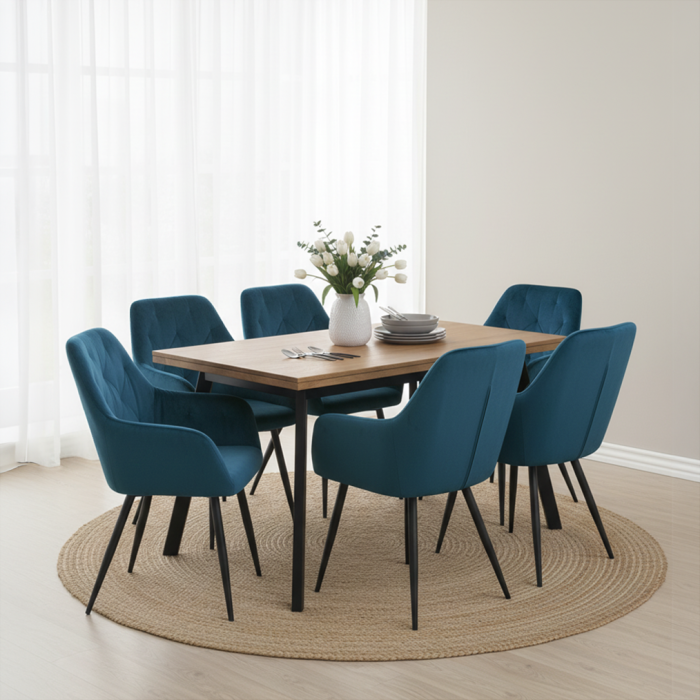 Fotoliu de design, material Velvet turcoaz, VERIO NEW [3]