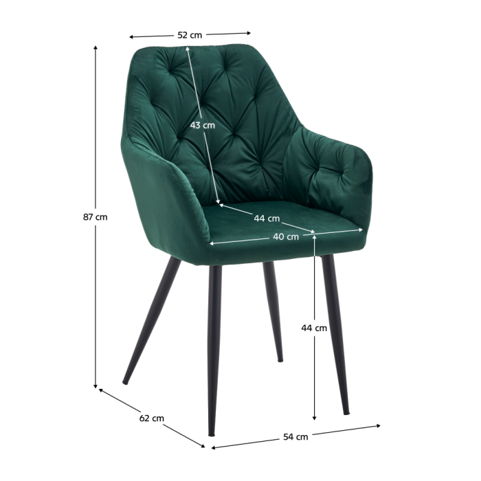 Fotoliu de design, material Velvet verde închis, VERIO NEW [4]