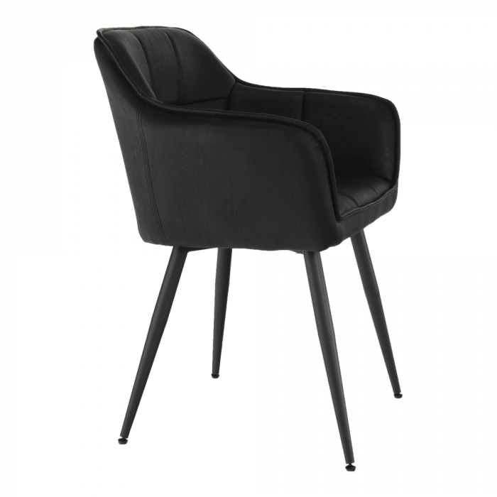 Fotoliu de design, negru, TOPAZ [2]