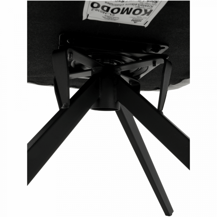 Fotoliu de design rotativ, gri/negru, KOMODO [17]