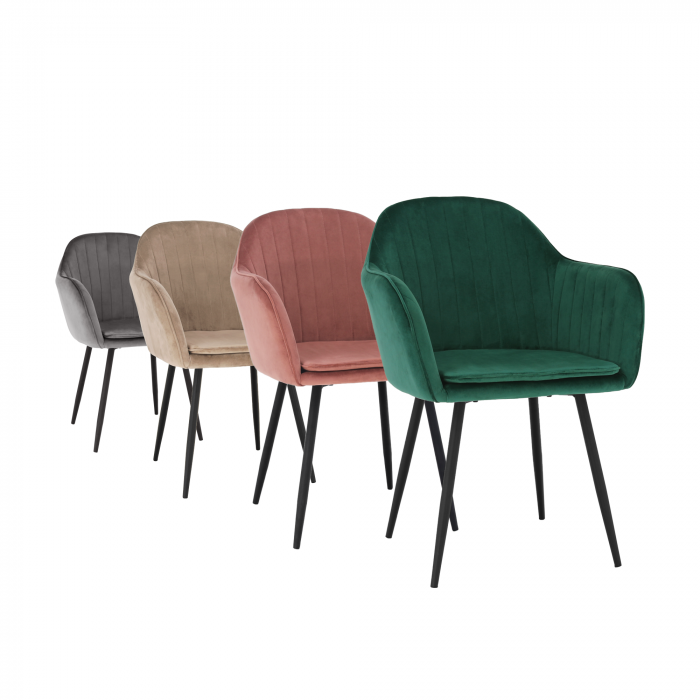 Fotoliu de design, ţesătură catifea gri, ZIRKON [2]