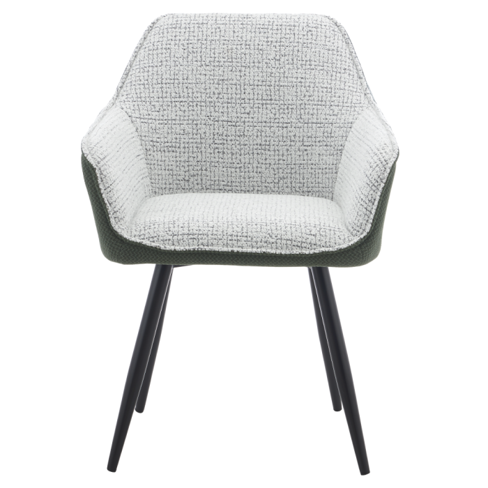 Fotoliu de design, verde/melir gri deschis/negru, KATRIEL [3]