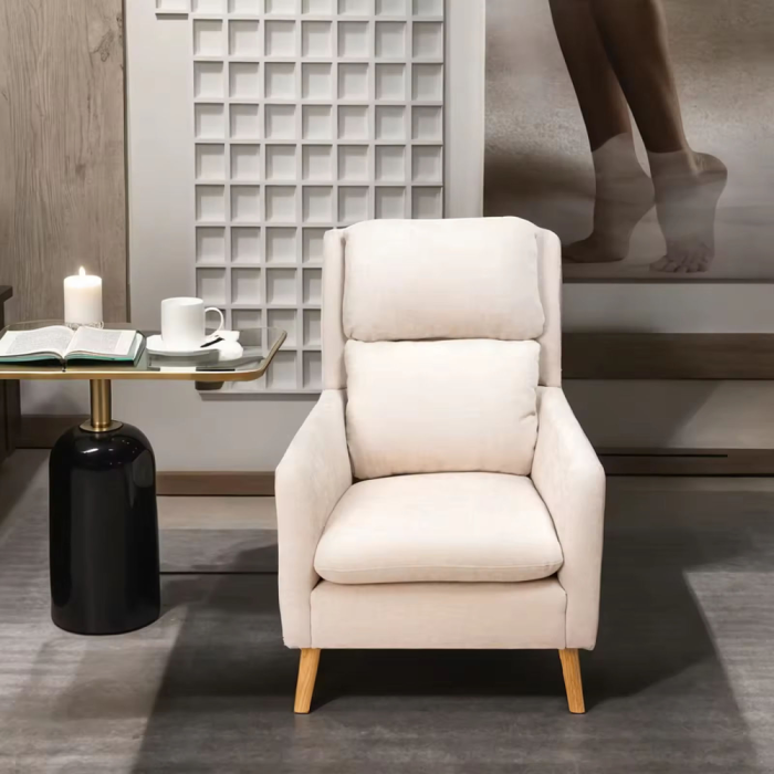 Fotoliu de relaxare, bej, DEMIR [6]