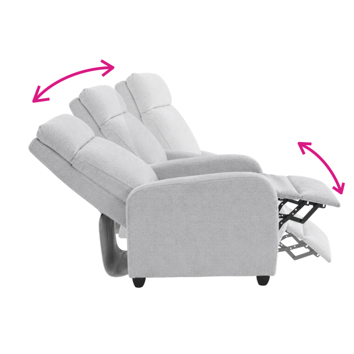 Fotoliu de relaxare, gri ţesătura Aphrodite, KRESO NEW [2]