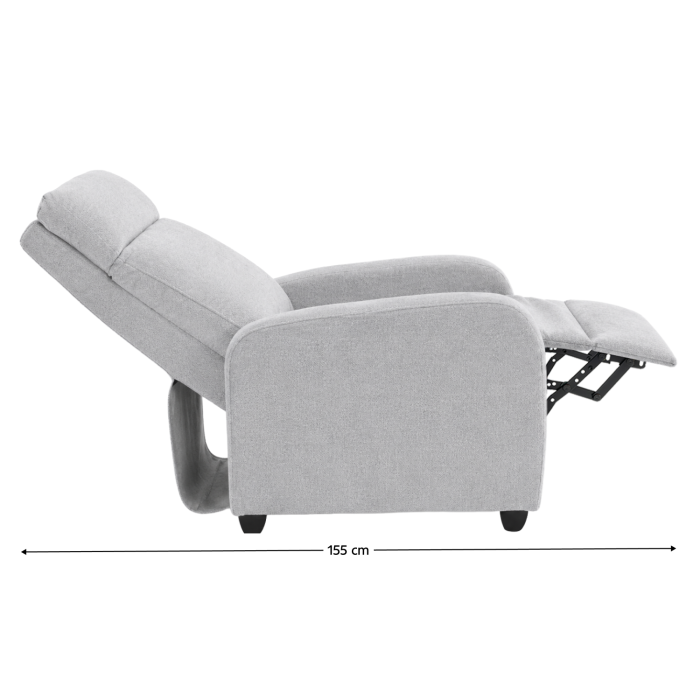 Fotoliu de relaxare, gri ţesătura Aphrodite, KRESO NEW [4]
