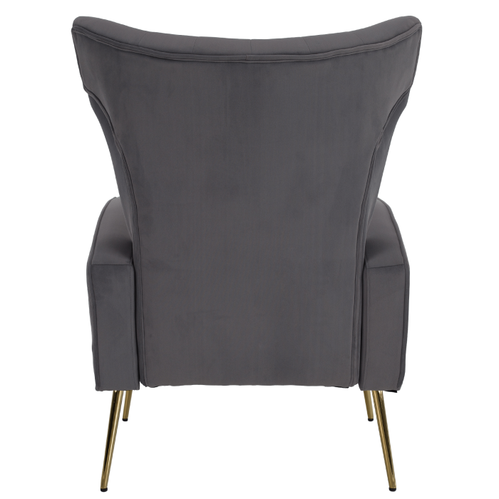 Fotoliu de relaxare, ţesătură Velvet gri, BARET [14]