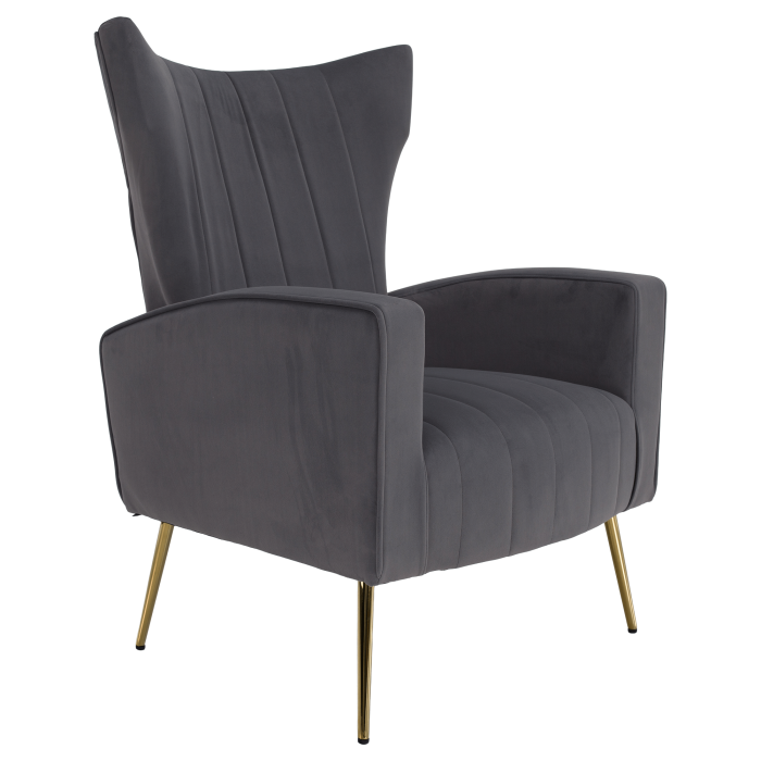 Fotoliu de relaxare, ţesătură Velvet gri, BARET [4]