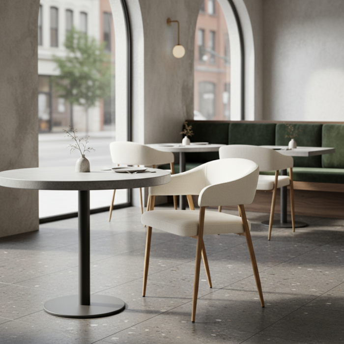 Fotoliu de sufragerie de design, crem/fag, NIZAR TYP 1 [9]