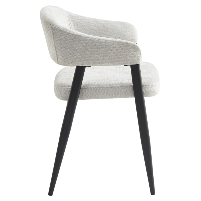 Fotoliu de sufragerie design, gri deschis/negru, NIZAR TYP 2 [2]