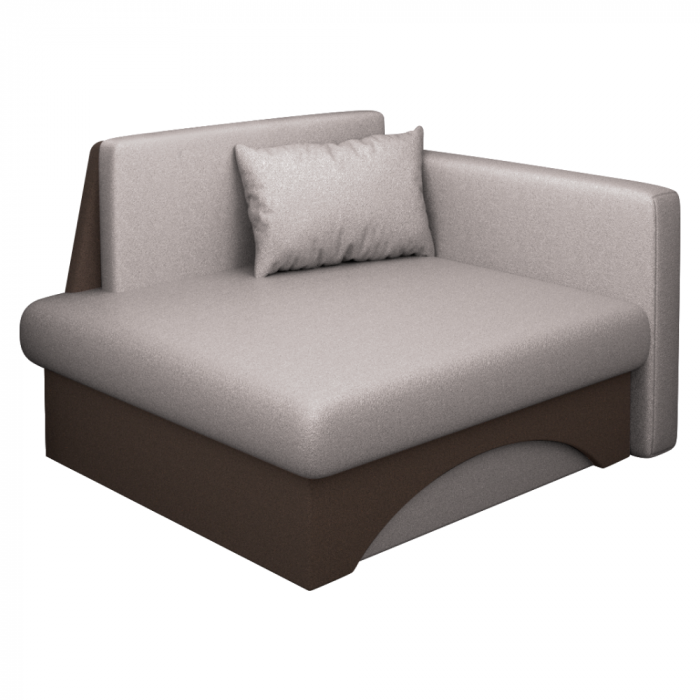 Fotoliu extensibil, bej-gri Taupe/maro, dreapta, KUBOŠ NEW [1]