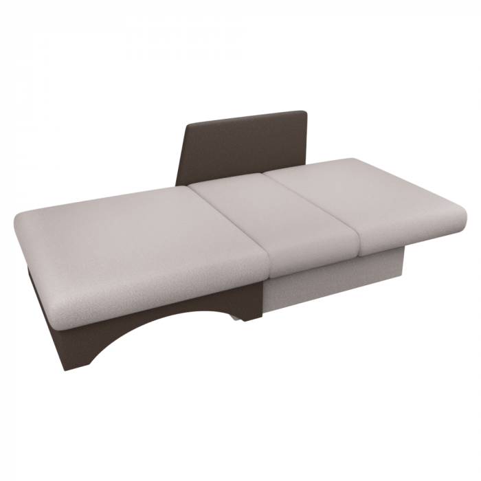 Fotoliu extensibil, bej-gri Taupe/maro, dreapta, KUBOŠ NEW [2]