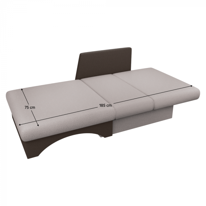 Fotoliu extensibil, bej-gri Taupe/maro, dreapta, KUBOŠ NEW [4]