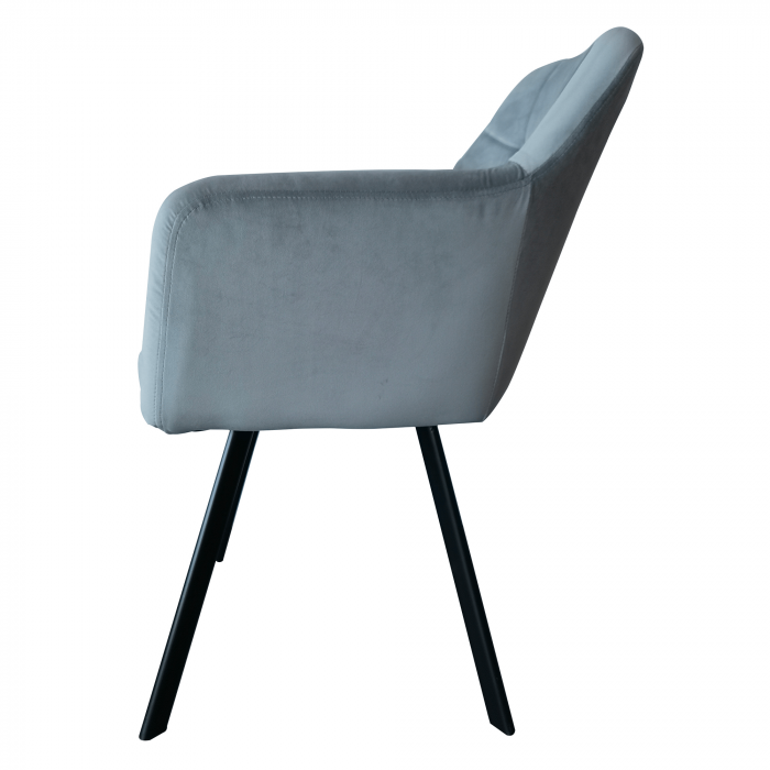 Fotoliu, material de catifea gri/negru, ZERON NEW [5]