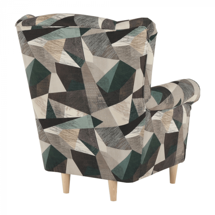 Fotoliu, material maro-verde cu model, CHARLOT [7]