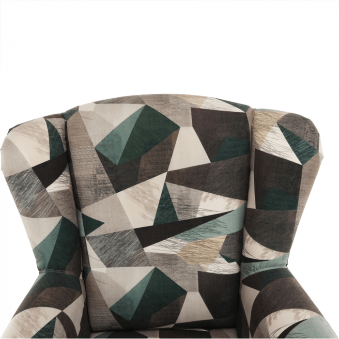 Fotoliu, material maro-verde cu model, CHARLOT [2]