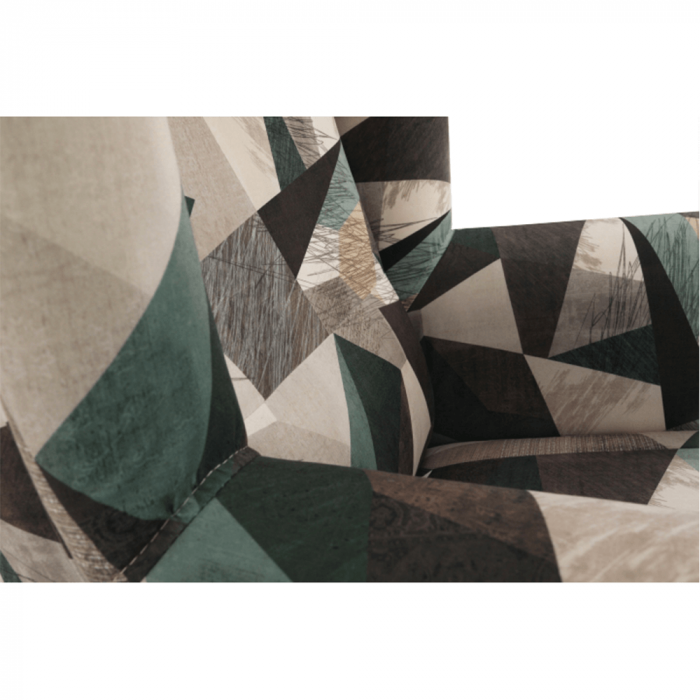 Fotoliu, material maro-verde cu model, CHARLOT [5]
