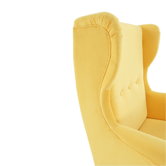 Fotoliu, material textil galben/wenge, RUFINO 3 NEW [6]