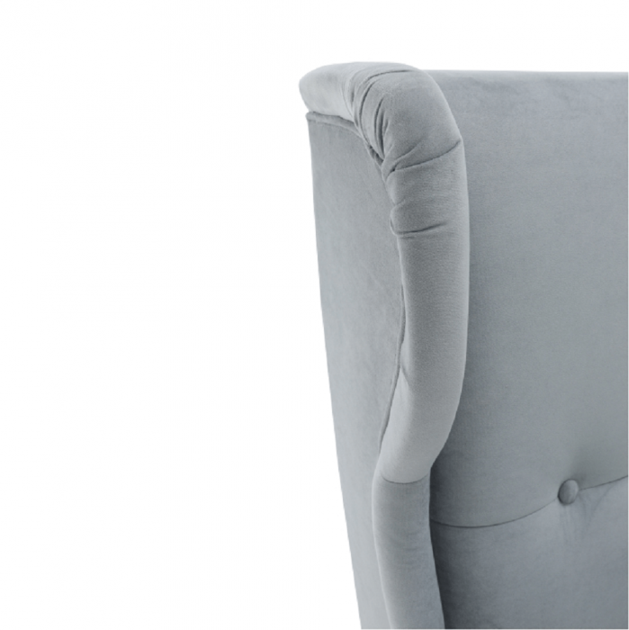 Fotoliu, material textil gri deschis/alb, RUFINO 3 NEW [12]
