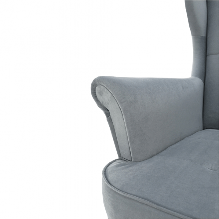 Fotoliu, material textil gri deschis/alb, RUFINO 3 NEW [7]